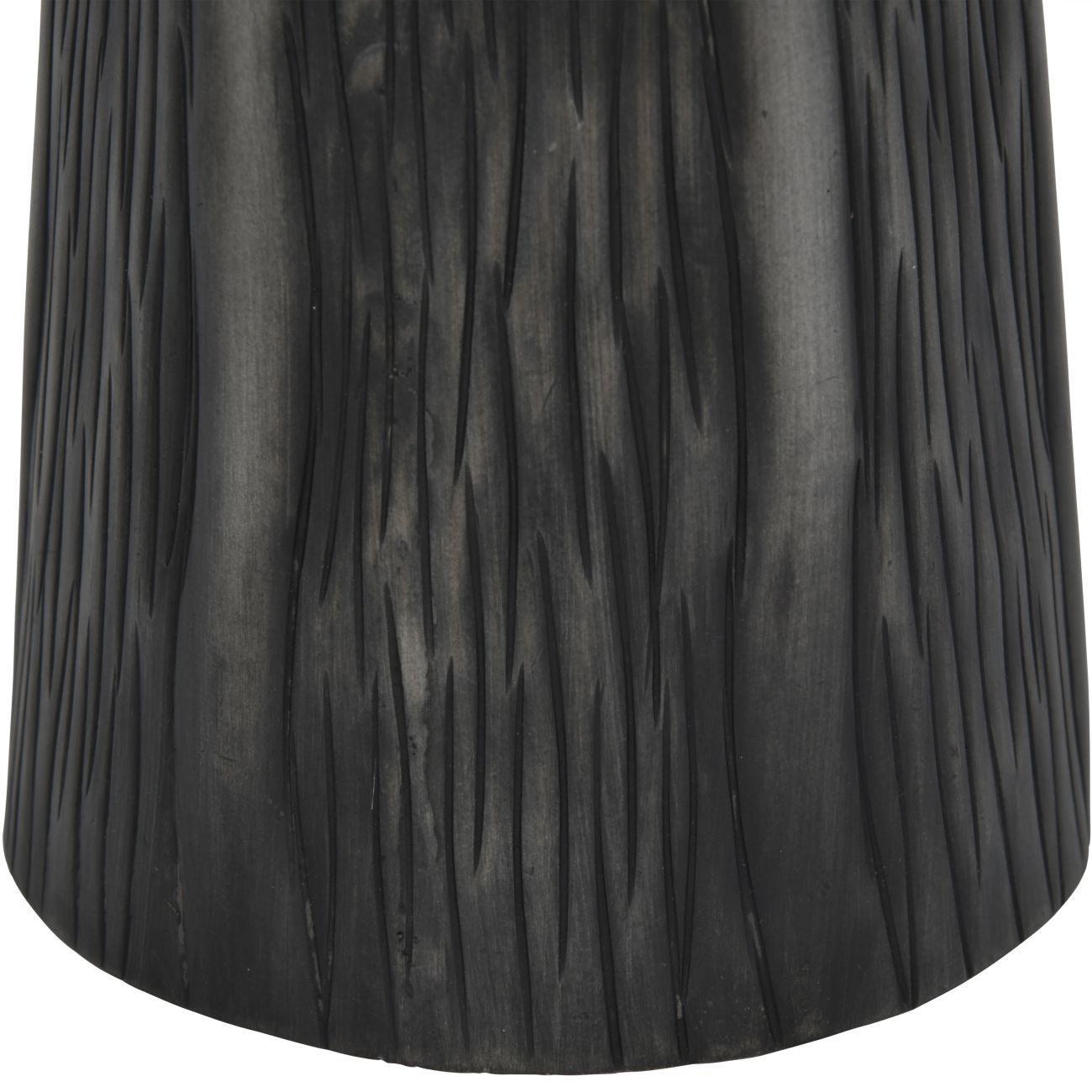 Pelham Matte Black Textured Pillar Candle Holder Small